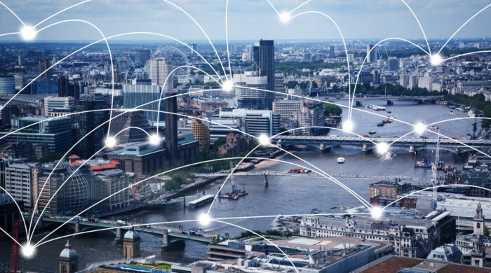 Smart city connecting lines