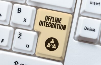 Text,Sign,Showing,Offline,Integration.,Concept,Meaning,First,Triad,Of Ofline Integration